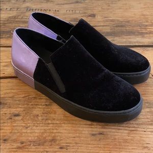 Free People 38 Purple Black Platform Sneakers